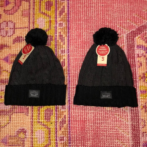 Levi's Other - Levi’s Lot of 2 Men’s Fleece Lined Beanies NWT